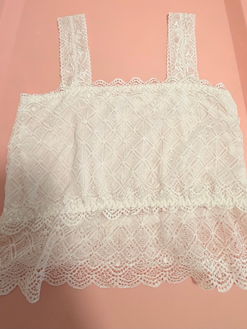 White Lace Cropped Cami Top - Women Intimates & Sleepwear
